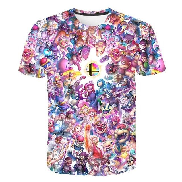 spongebob squarepants casual men's t-shirts, 3D printed t-shirts, casual cartoon fashion t-shirts, men and women