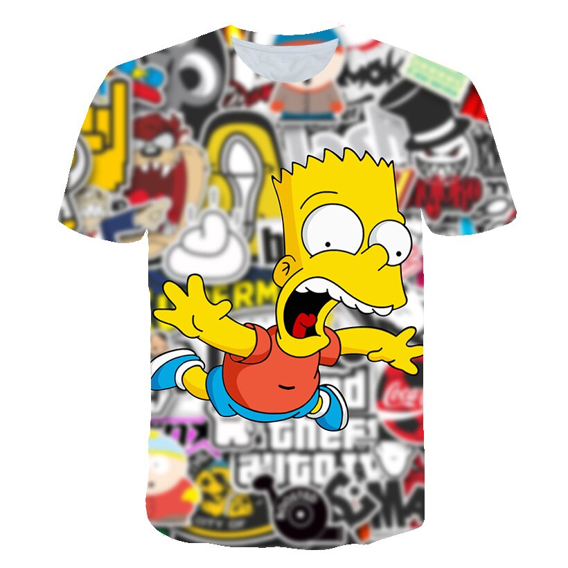 spongebob squarepants casual men's t-shirts, 3D printed t-shirts, casual cartoon fashion t-shirts, men and women
