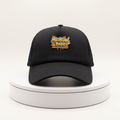 trucker hat with uv printed leather pacth